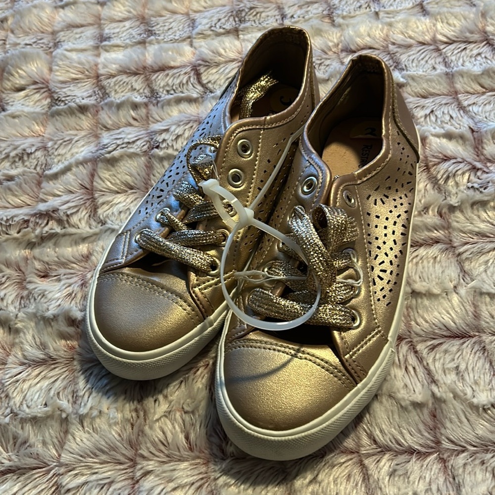 Restricted Gold Sneakers size 3